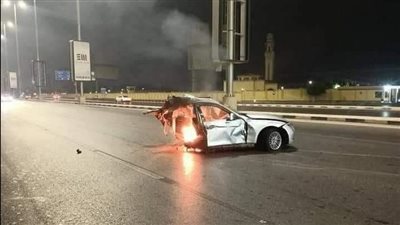 ثمنها مليون جنيه.. انقسام سيارة بى إم دبليو فى حادث طريق السويس يثير غضب المواطنين 