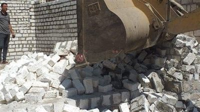 إزالة 18 حالة تعدٍ بالبناء والزراعة على أراضي أملاك الدولة بالمنيا