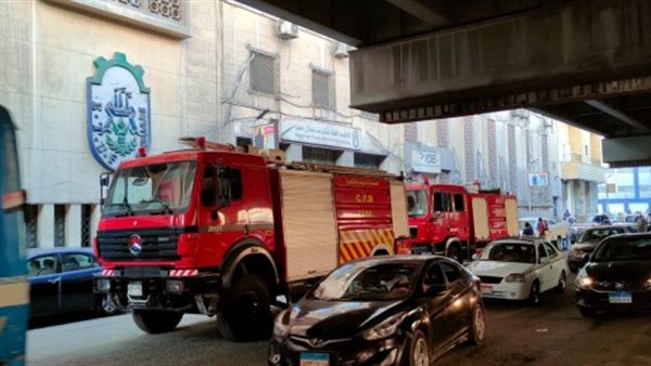 سيارة إطفاء أثناء