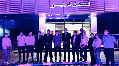 إضاءة منشآت التأمين الصحي الشامل ببورسعيد بـ اللون الأزرق في اليوم العالمي للزهايمر | صور