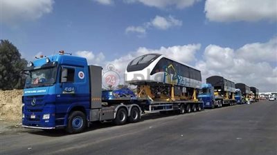 ننشر أول صور لعربات قطار مونوريل العاصمة الإدارية الجديدة 