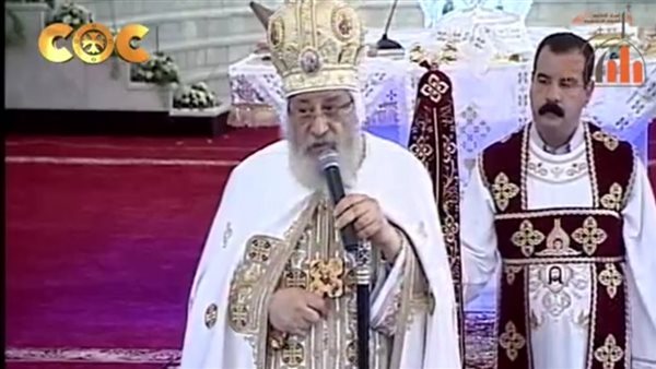 البابا تواضروس أثناء