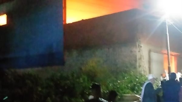 حريق مصنع كرتون 