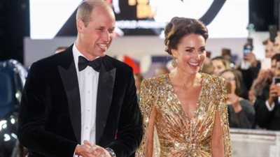 الأمير ويليام وزجته يخطفان الأنظار على الريد كاربت خلال عرض No Time To Die