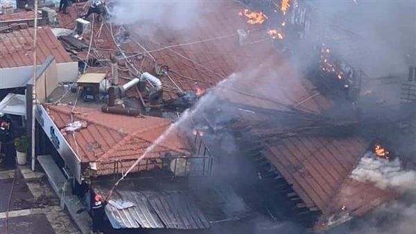 حريق مطاعم بجليم