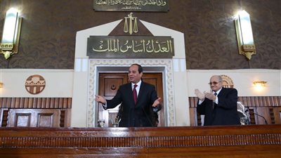 الرئيس السيسي يشهد الاحتفال بيوم القضاء المصري غدا