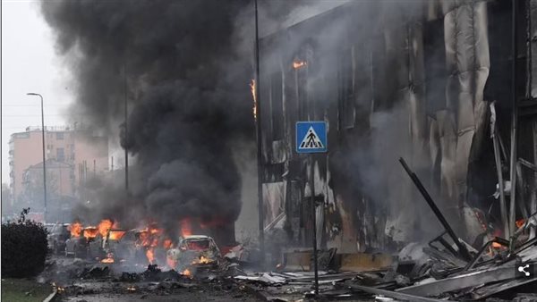 بعد تصادم الطائرة