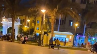 حديقة ميدان عابدين تشهد إقبالًا كبيرًا من الزائرين بعد تطويرها