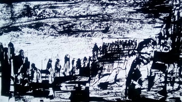 إحدى اللوحات المشاركة