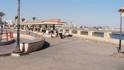 رغم العطلة الرسمية.. إقبال ضعيف من المواطنين على كورنيش السويس 