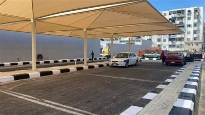 إنشاء موقف لـ انتظار سيارات الأجرة أمام الميناء البرى الجديد ببورسعيد | صور 