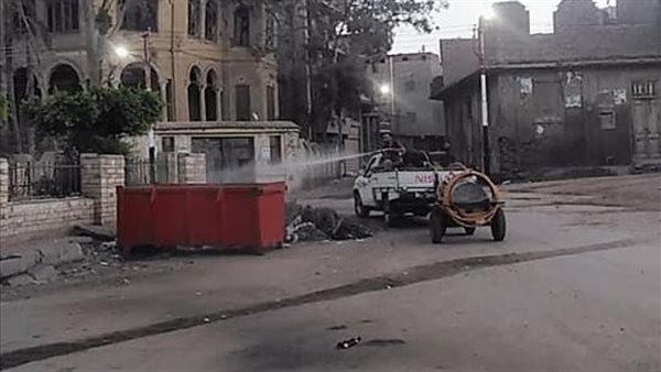 رش وتطهير شوارع بيلا