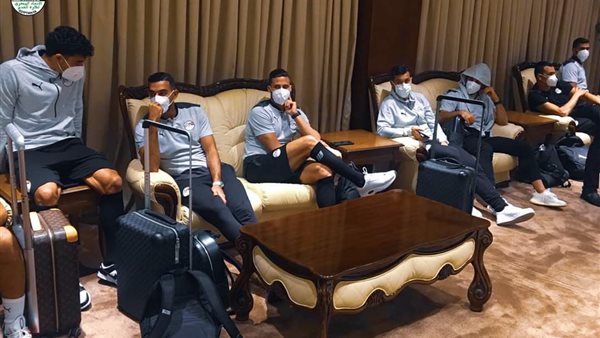لاعبي منتخب مصر تجري