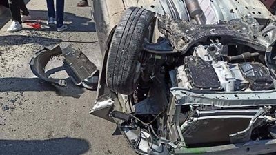 رفع آثار حادث تصادم 3 سيارات بالمنصورة.. وإعادة تسيير الحركة المرورية