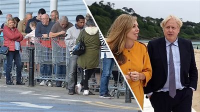 مشاجرات عنيفة بسبب أزمة الطعام والبنزين ببريطانيا.. ورئيس الوزراء في عطلة 