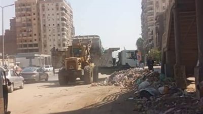 رفع 1380 طن مخلفات بحي شرق شبرا الخيمة 