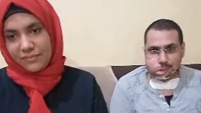 ربة منزل بالدقهلية تستغيث: جوزي مصاب بمرض نادر ونفسي المسؤولين يعالجوه
