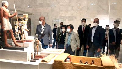 رئيس الجمعية الوطنية بكوريا الجنوبية في زيارة للمتحف القومي للحضارة