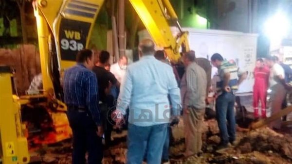 إصلاح كسر في خط مياة