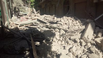 انهيار عقار مكون من 6 طوابق بباب الشعرية | صور