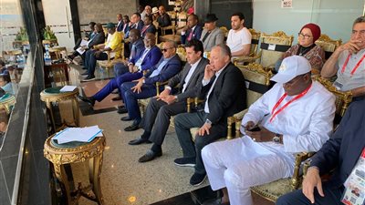 وزير الرياضة وأبو ريدة وأحمد أحمد يشهدون مباراة تونس والسنغال (صور)