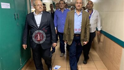 وصول رئيس جامعة القاهرة لمعهد الأورام لمتابعة آثار الحادث (صور)