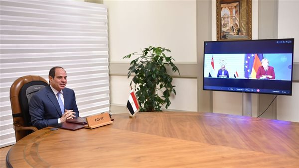 السيسي وانجلا ميركل