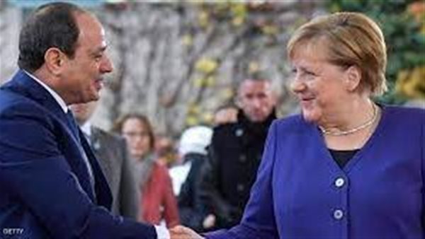 السيسي ومركل- أرشيفية