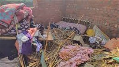 مصرع سيدة وحفيدها بحادث انهيار سقف منزل في بنها