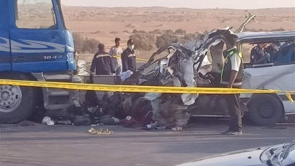 صورة من حادث الطريق