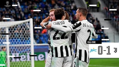 يوفنتوس يحقق فوزا متأخرا على حساب زينيت الروسي بدوري الأبطال 