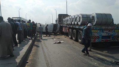 ننشر أسماء مصابي حادث تصادم ميكروباص بمقطورة بالدقهلية