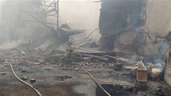 حريق مصنع متفجرات