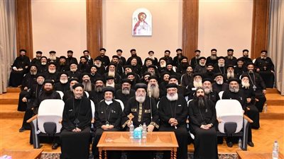 البابا تواضروس الثاني يستقبل مجمع كهنة شبين القناطر 