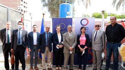 الاتحاد الأوروبي يشيد بالتعاون مع جهاز المشروعات المتوسطة بشأن خزان مياه أرض اللواء