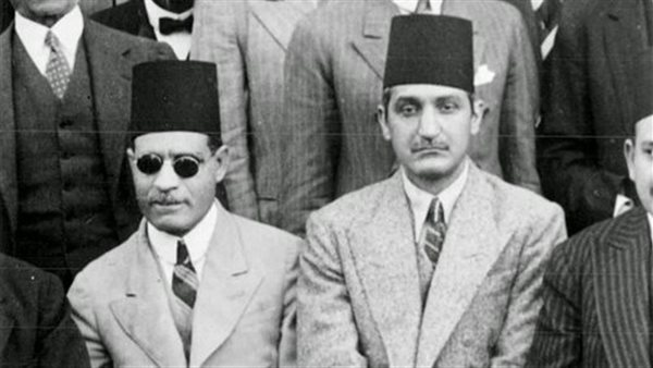 طه حسين بجوار العقاد