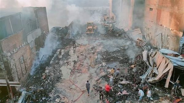 حريق معرضي بورسعيد