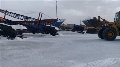 تصدير 3800 طن ملح إلى لبنان عبر ميناء العريش | صور