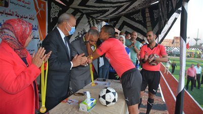 محافظ القليوبية يشهد المباراة النهائية لدوري القليوبية في كرة القدم | صور