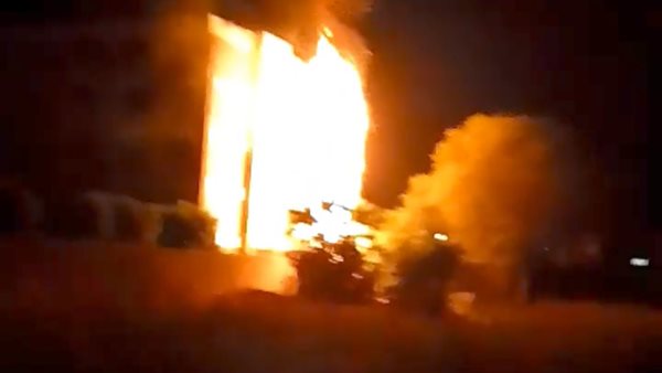 نشوب حريق بالقرب