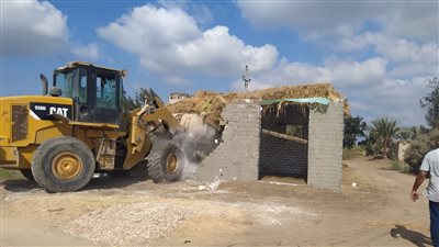 إزالة 250 حالة تعد بالبناء المخالف على أملاك الدولة ببني سويف