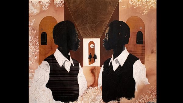 إحدى الأعمال المعروضة