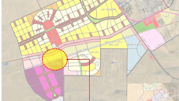 موقع قطعة الأرض