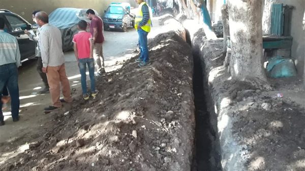 توصيل صرف صحي لقرية