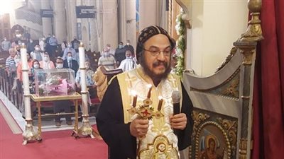 تطييب رفات كاروز الديار المصرية فى ذكرى ميلاده بكاتدرائية الإسكندرية