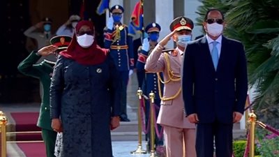 بث مباشر.. السيسي يستقبل رئيسة تنزانيا في قصر الاتحادية