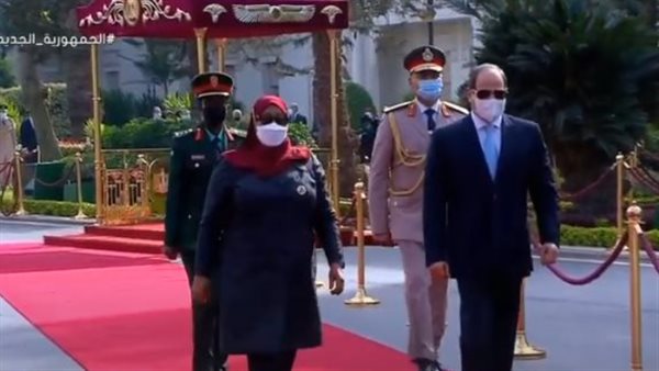 جانب من مراسم الاستقبال