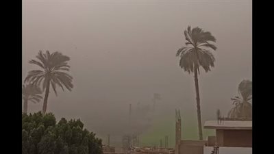 عاصفة ترابية شديدة تضرب سماء محافظة الأقصر