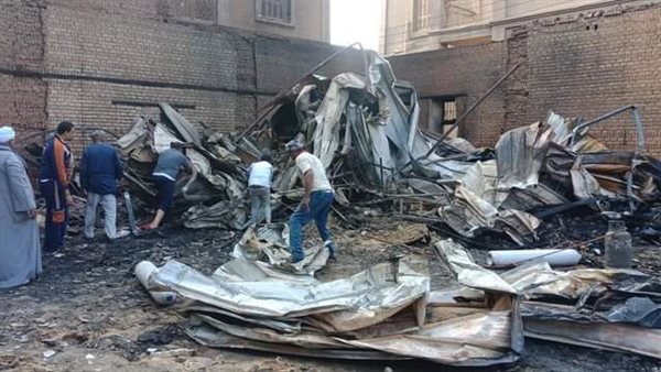 حريق طهطا بسوهاج