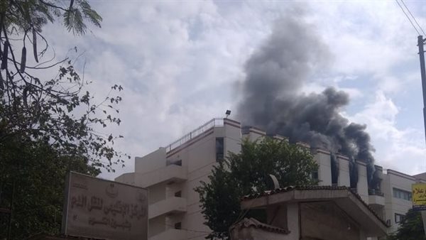 حريق مستشفى شبين